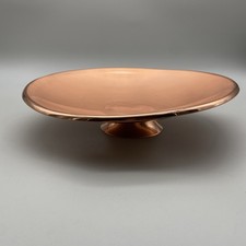 Vintage Copper Bowl  Pedestal