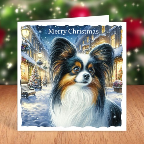 Papillon dog christmas - papillon,