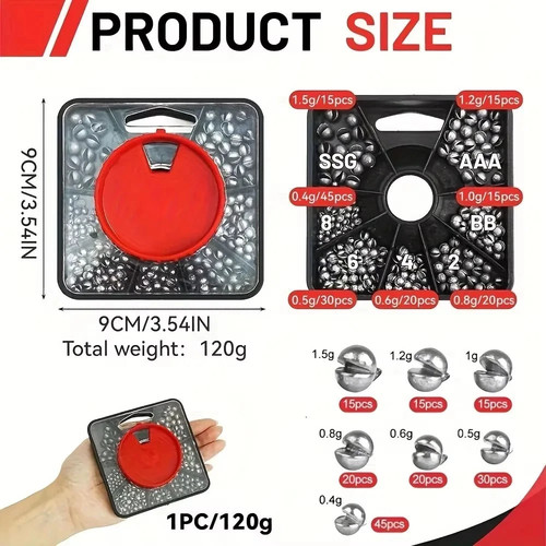 Split shot dispenser fishing - split,