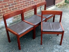 Set vintage teak chairs Alfred