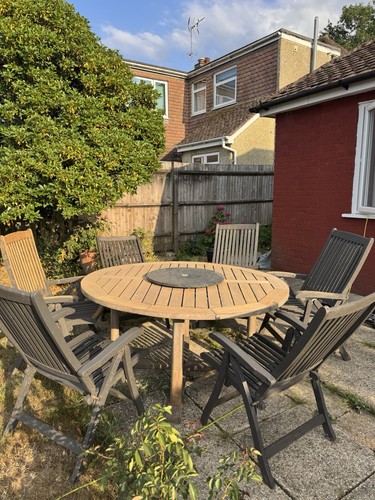 Neptune teak garden table - garden,