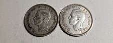 1942 silver shillings - silver, scottish