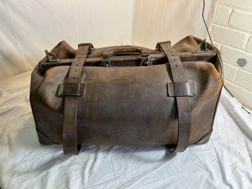 Large vintage leather strapped - vintage,