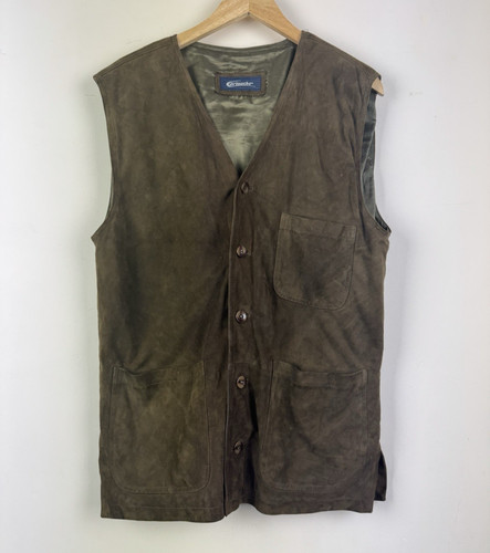 Real suede leather waistcoat - real,