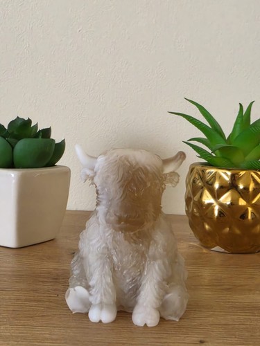 Resin cow figure - cow, decor-