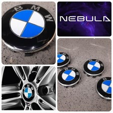 BMW ALLOY WHEEL CENTRE CAPS 56mm SET OF 4. Blue And White.