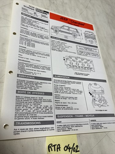Automobile technical sheet - technical,