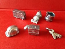 Set Of 6 Original Monopoly City Metal Playing Pieces Tokens
