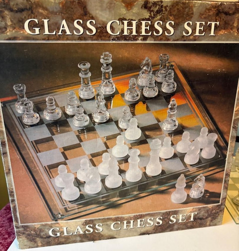 Glass chess set - glass,