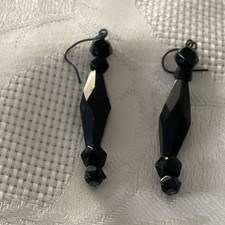 Whitby Jet Earrings 2 “ Long