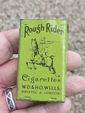Vintage Early 1900s Cigarette Tin - Rough Riders WD & HO Wills Bristol & London