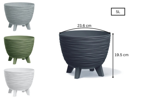 Round plant pots with - round, –