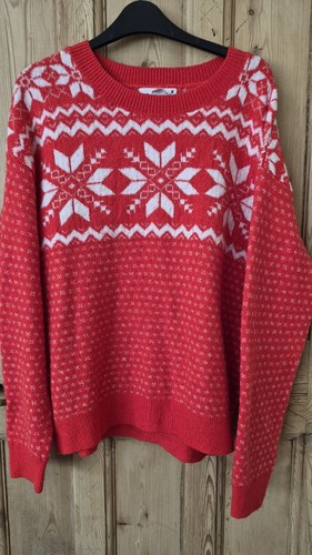 Red white fair isle - red,