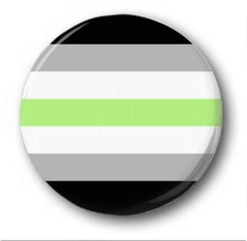 AGENDER FLAG - 25mm 1" Button