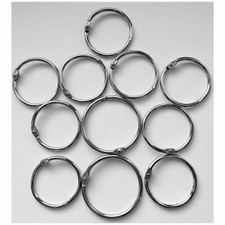 Metal Hinged Ring Book Binder Craft Photo Album Split Keyring Scrapbook Keychain