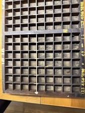 Vintage Wooden Print Tray / Letter press with divider tops.
