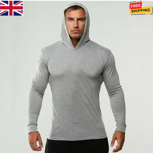Mens gym hoodie - gym, long