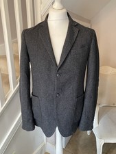 Men's Tweed Grey Italian 3010 Tailored Sports Jacket Size 50 UK 40"
