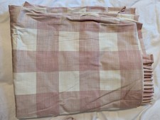 Laura Ashley Pair of Curtains, 164cm width x 183cm length, Lined, Pink and Cream