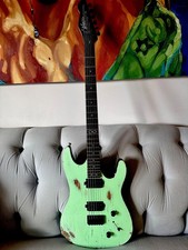 Chapman ML1 Modern Baritone V2 Electric Guitar Super Strat Surf Green Relic