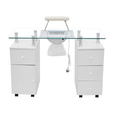 Manicure Nail Table with Glass