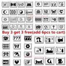 9mm Italian Charm fits all Italian Bracelet Jewelry -Black Series Multi