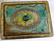 Vintage Blue Bird Toffee Tin