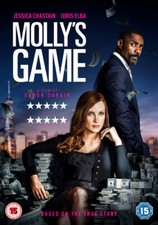 Molly's Game DVD (2018) Jessica Chastain, Sorkin (DIR) cert 15 Amazing Value