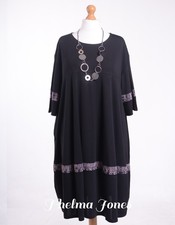 Bella Blue Balloon Lagenlook Dress Black, Layering, Amazing, 20 22 24 L/XL R3862