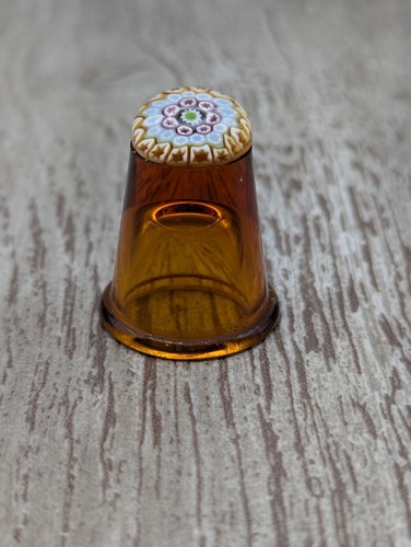 Millefiori glass thimble - millefiori,