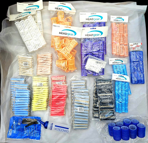 Hair rollers with - hair, pins,