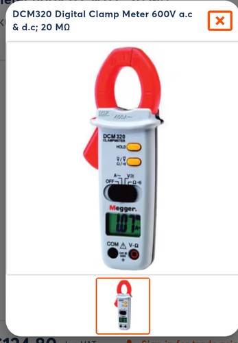 Megger dcm320 digital clamp - dcm320,
