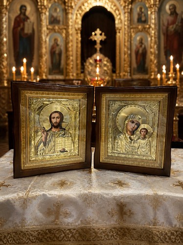 Pair orthodox icons - pair,