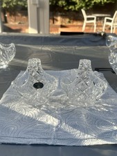 Pair Bohemia Cut Lead Crystal