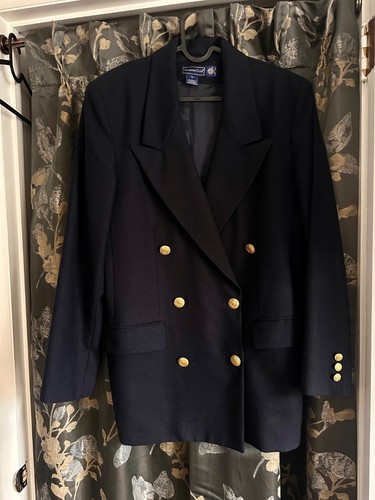 Vintage 100 wool navy - vintage, 100%