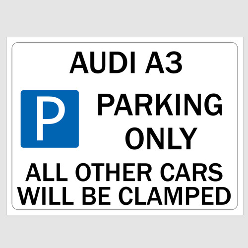 Audi parking sign wall - parking,