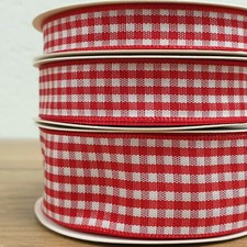 Gingham ribbon 25mm - ribbon, 10-15-25mm