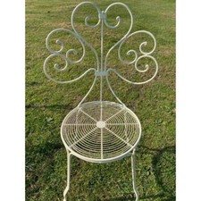 Cream Wirework "Evelyn Grace" Heart Back Chair