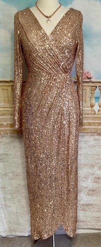 Quiz maxi evening dress gold - quiz,