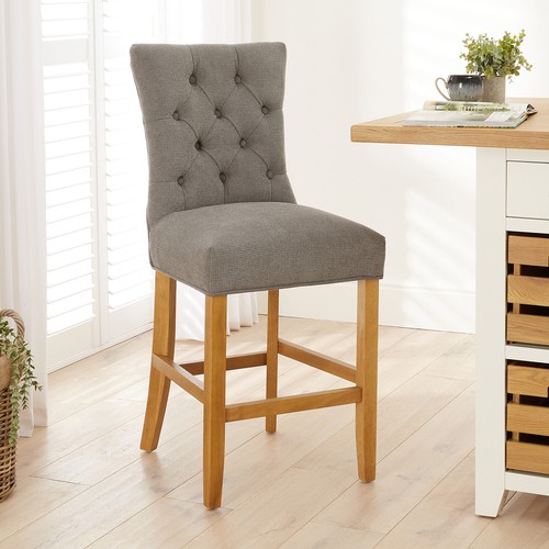 Bar stool chester grey fabric - bar,