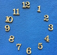Wooden MDF Clancy Font 1.5cm. 2cm, 2.5cm, 3cm, 4cm, 5cm 6cm  clock numbers 3mm  