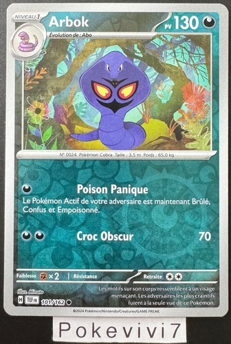 Pokemon card arbok 101 - card, 101/162