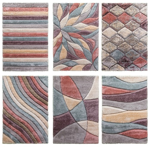 Pastel color rug shaggy - pastel, soft