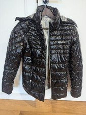 Ellesse Shiny Black Women's Quilted Coat Jacket - Small