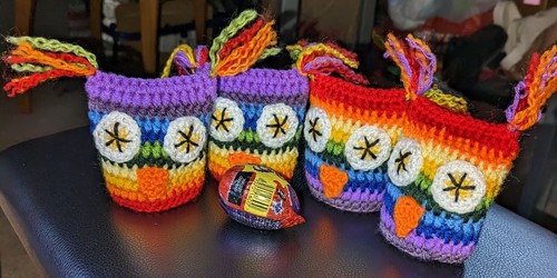New crochet rainbow easter - rainbow, owl