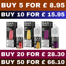 Bar Series Nic Salt 10ml E-Liquid Vape Juice 5/10mg/20mg Nicotine| BIG Discount