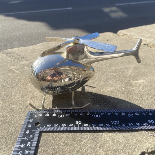 Novelty chrome metal sculpture - metal,