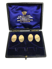 Art Deco Cufflinks 9ct Yellow