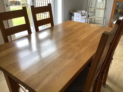 Large oak dining table - oak,
