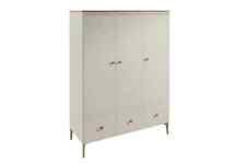 Vida Living Marlow 3 Door Wardrobe Taupe/Oak Scandinavian style RRP£1000
